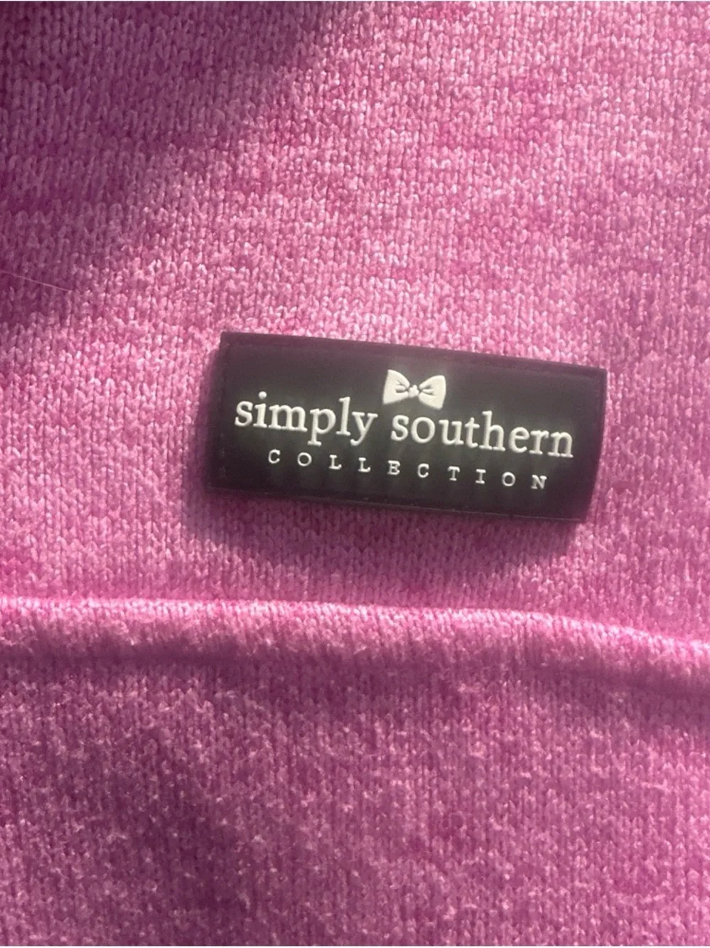 Simply Southern Hot Pink Snap-Button Fleece Pullover - Picture 3 of 4